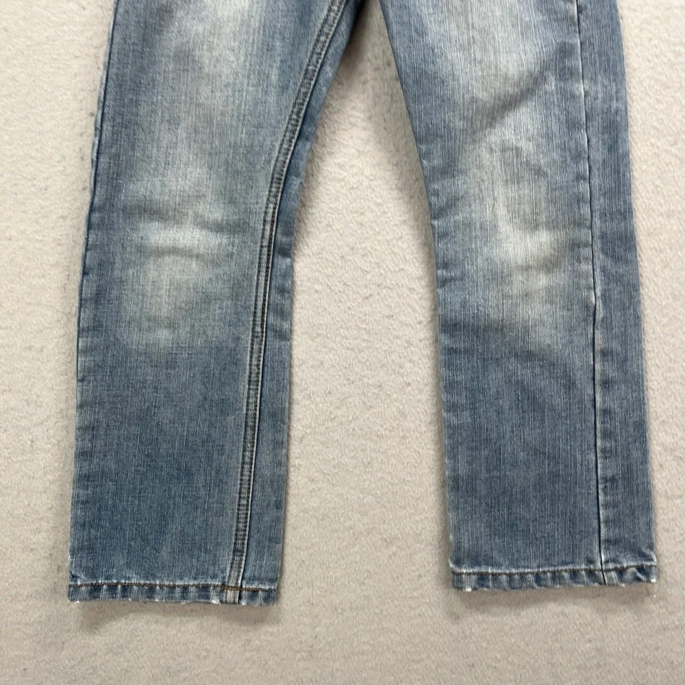 Levis Jeans Boys 8 Slim 505 Regular Light Blue Denim Pants Adjustable Waist Kids